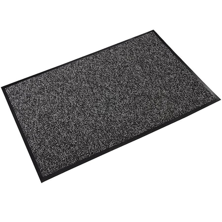 Crown Matting Technologies Scraper Mat, Polypropylene fibers, 5/16" Thick, Gray, 3' W x 5' L FN 0035GY